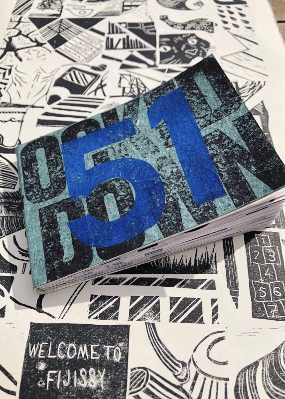 51 days of lockdown linocut print book
