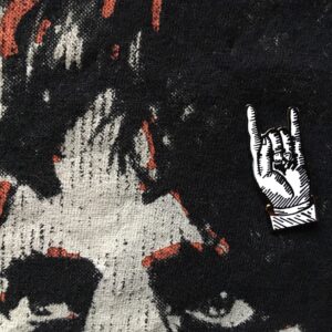 Rock Hand Enamel Pin Badge - Image 2