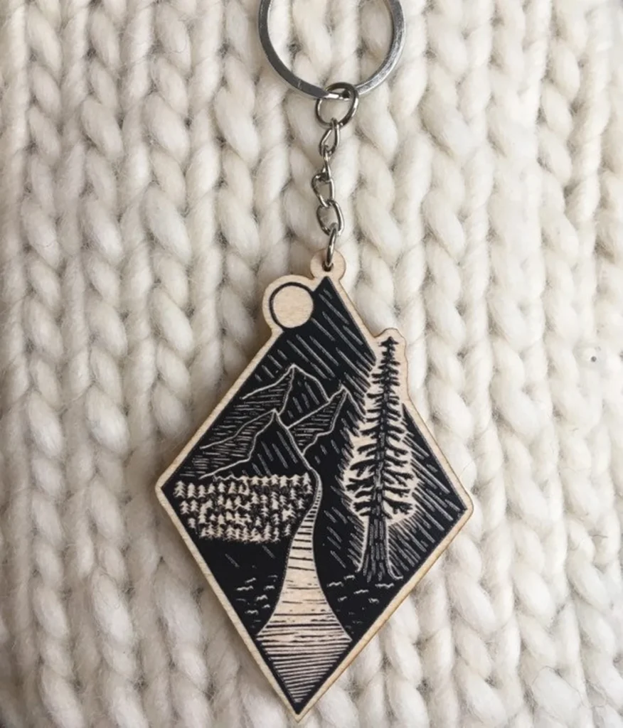 Forest Scene Keyring