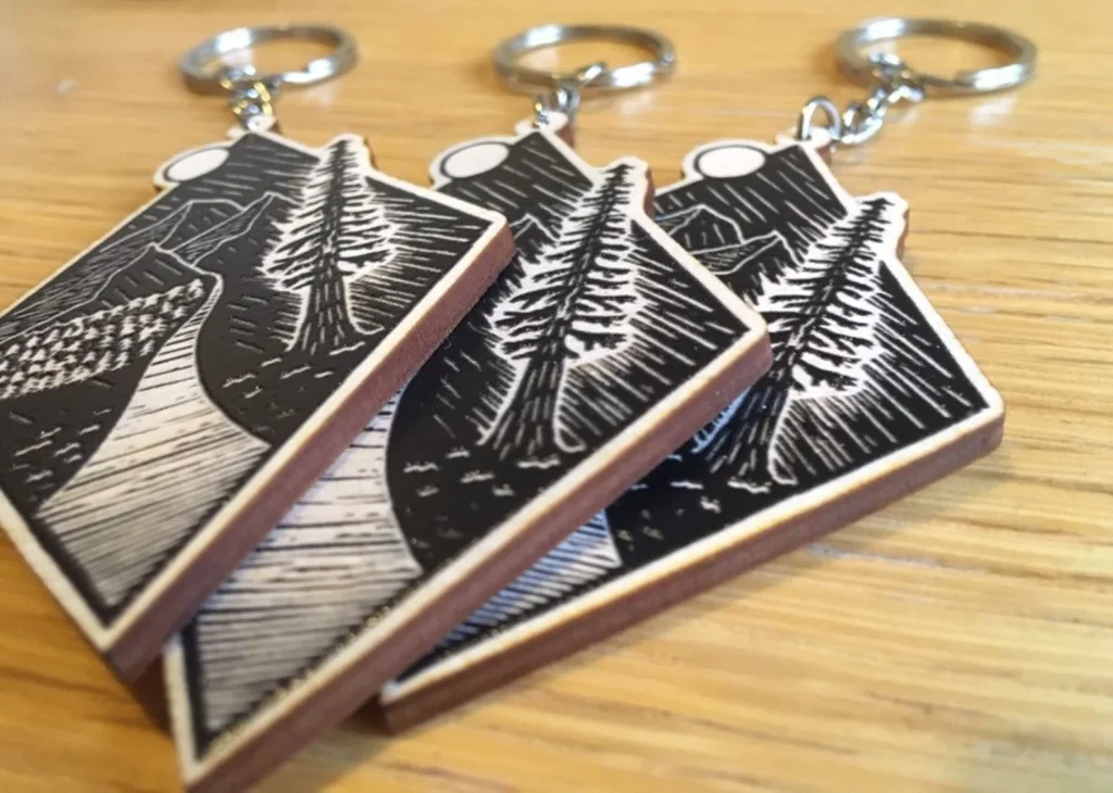 Forest Scene Keyring
