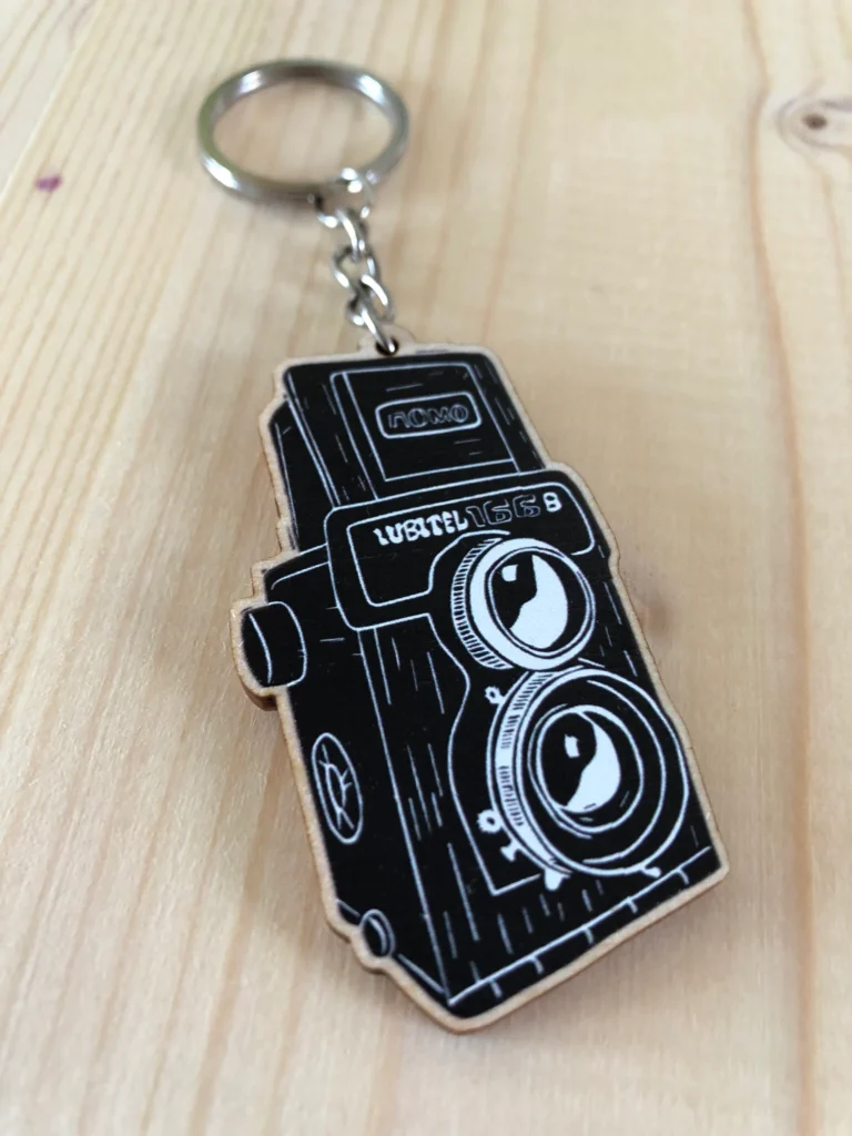 Lubitel Camera Wooden Keyring