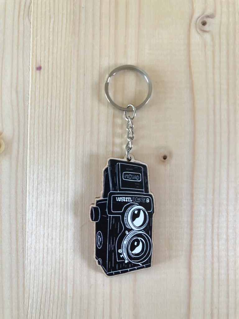 Lubitel Camera Wooden Keyring